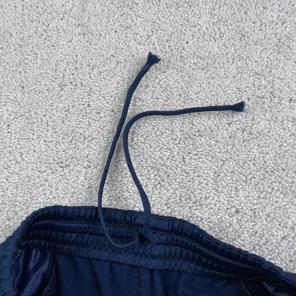 Adidas Pants Mens Medium Navy Blue 3 Stripe Track Knit Activewear Sweatpants Gym